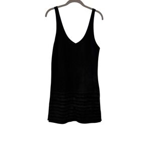 Collina Strada Rare Minimal Y2K Black Suede Mini Dress Size XS/S